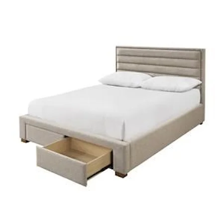 Queen Size Upholstered Storage Bed